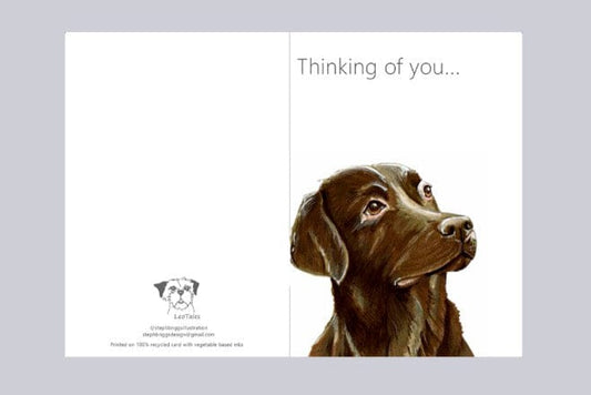 Thinking of You Labrador Card